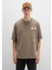 Baskılı Haki Tişört 0612912-70355 4