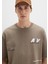 Baskılı Haki Tişört 0612912-70355 6