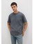 Bisiklet Yaka Antrasit Basic Tişört 0611596-80776 3