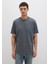 Bisiklet Yaka Antrasit Basic Tişört 0611596-80776 4