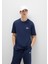 Mavi Baskılı Lacivert Tişört 0612840-70497 1