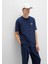 Mavi Baskılı Lacivert Tişört 0612840-70497 4