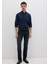 Tencel Tm Liyosel Karışımlı Lacivert Gömlek 0211805-82318 2