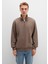 Yarı Fermuarlı Kahverengi Sweatshirt 0S10419-70380 4