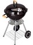 Yuvarlak Kömürlü Mangal Ahşap Kulplu Tekerlekli Mangal 39 cm 5