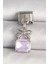 316L Çelik Gümüş Renk Pembe Zirkon Taşlı Çanta Model Nomination Charm 1