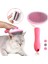 Kedi Tarağı - Otomatik Temizlenen Tuşlu - Pembe (8601) 2