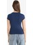 Fitted Bisiklet Yaka Basic Düz Kısa Kollu Tişört F3833AX25SM 6