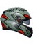 K3 Decept Matt Black Green Red Kapalı Kask 2