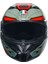 K3 Decept Matt Black Green Red Kapalı Kask 3