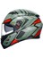 K3 Decept Matt Black Green Red Kapalı Kask 4