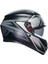 K3 Compound Matt Black Grey Kapalı Kask 5