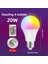 LED Renkli Ampul E27 Vidalı Ampul Lamba Karartma Gücü 20W (Yurt Dışından) 5