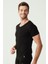 Lisanslı %47 Pamuk %47 Modal Erkek Kısa Kol V Yaka Atlet / Siyah 1