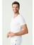 Lisanslı %47 Pamuk %47 Modal Erkek Kısa Kol V Yaka Atlet / Beyaz 1