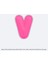 V Harfi Koyu Pembe Boyutlu Cırtlı Yama-Patch Sticker 1