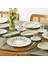 Adelina Stoneware 26 Parça 6 Kişilik Kahvaltı Takımı Yeşil 2