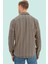 Erkek Slim Fit Ince Çizgili Gömlek Yaka Düğmeli Uzun Kollu Günlük Yaz Aylarının Vazgeçilmezi 3