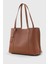 Taba Kadın Üç Bölmeli Deri Görünümlü Shopper El Ve Omuz Çanta 269 1