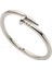 Unisex Gümüş Renk Rodyum Kaplama Cartier Model Çivi Bileklik 1
