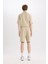 %100 Pamuk Regular Fit Düz Paça Şort E0442AX25SM 8