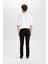 Pedro Slim Fit Dar Kalıp Normal Bel Dar Paça Siyah Jean Pantolon S2711AZ24AU 7