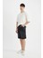 %100 Pamuk Kargo Fit Jean Bermuda Şort C1513AX24SM 3