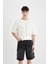%100 Pamuk Kargo Fit Jean Bermuda Şort C1513AX24SM 4