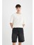 %100 Pamuk Kargo Fit Jean Bermuda Şort C1513AX24SM 5