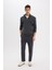 Regular Fit Eşofman Altı İçi Polarlı Basic Düz Cepli Beli Bağcıklı Düz Paça D7836AX25SP 1