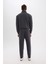 Regular Fit Eşofman Altı İçi Polarlı Basic Düz Cepli Beli Bağcıklı Düz Paça D7836AX25SP 6