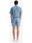 %100 Pamuk Yazlık Beli Lastikli Relax Fit Rahat Jean Bermuda Şort F5594AX25SM 7