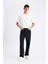 %100 Pamuk Baggy Fit Geniş Kalıp Normal Bel Geniş Paça Siyah Jean Pantolon E5388AX25SP 1