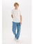 %100 Pamuk Relax Fit Rahat Kalıp Geniş Paça Jean Pantolon E3334AX25SP 2