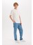 %100 Pamuk Relax Fit Rahat Kalıp Geniş Paça Jean Pantolon E3334AX25SP 4