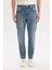 Slim Tapered Fit Dar Kalıp Normal Bel Daralan Paça Jean Pantolon E3336AX25SP 5