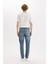 Slim Tapered Fit Dar Kalıp Normal Bel Daralan Paça Jean Pantolon E3336AX25SP 8