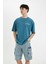 %100 Pamuk Kargo Fit Jean Bermuda Şort C2047AX24SM 4
