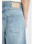 %100 Pamuk Baggy Jean Bermuda Şort C2048AX24SM 6