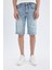 Slim Fit Dar Kesim Jean Bermuda Şort C2696AX24SM 2