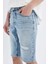 Slim Fit Dar Kesim Jean Bermuda Şort C2696AX24SM 3