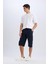 Slim Fit Dar Kesim Kargo Cepli Basic Düz Kapri Şort T4693AZ25SM 2