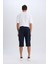 Slim Fit Dar Kesim Kargo Cepli Basic Düz Kapri Şort T4693AZ25SM 7