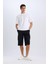Slim Fit Dar Kesim Kargo Cepli Basic Düz Kapri Şort T4693AZ25SM 1