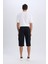 Slim Fit Dar Kesim Kargo Cepli Basic Düz Kapri Şort T4693AZ25SM 6
