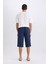 Long Fit File Astarlı Uzun Boy Kargo Cep Deniz Şortu E0905AX25HS 6