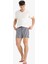Çizgili File Astarlı Kısa Boy Deniz Şortu E0950AX25HS 3