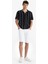 Slim Fit Dar Kesim Beyaz Jean Bermuda Şort 3