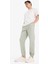 %100 Pamuk Jogger Slim Fit Dar Kesim Beli Bağcıklı Gabardin Pantolon D8607AX25SP 2