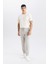 Yazlık Jogger Pantolon Slim Fit Dar Kesim Beli Bağcıklı Cepli Düz Paça D8638AX24AU 1